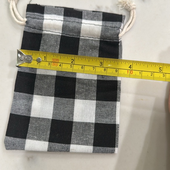 6 pieces plaid cotton gift pouches - Picture 8 of 8
